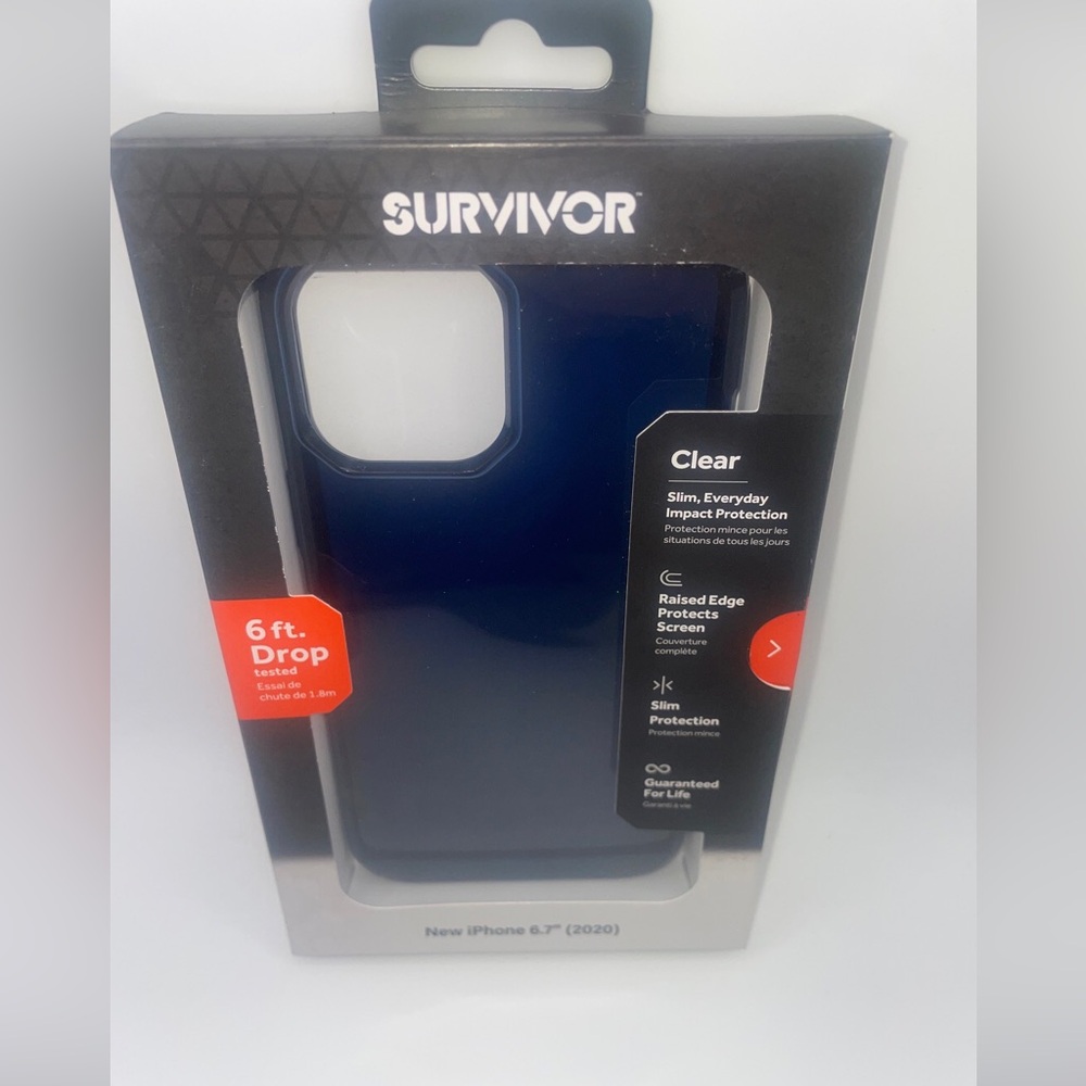 Griffin Survivor Clear Series Case for Apple iPhone 12 Pro Max -Navy Blue